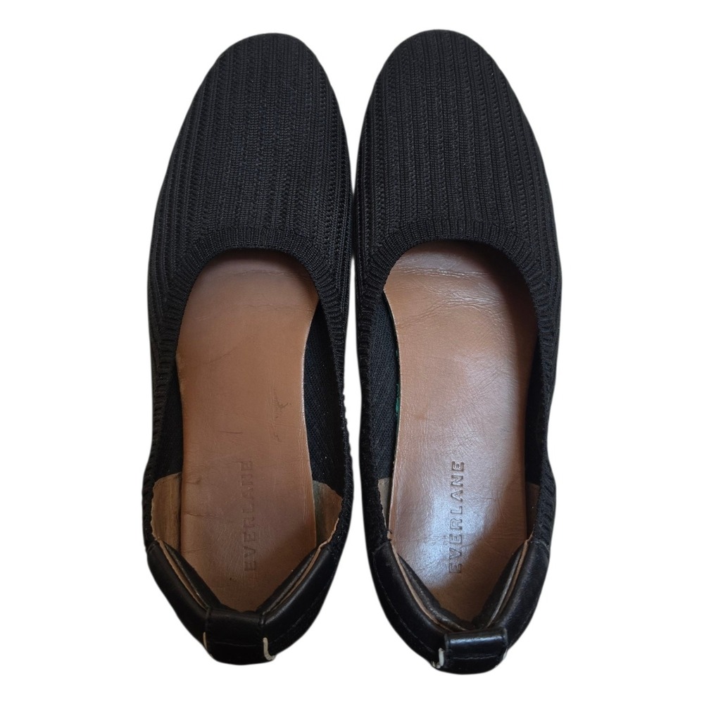 Everlane Day Glove Re Knit Black Minimalist Cottage Ballet Flatsโ sz 9-9.5 READ